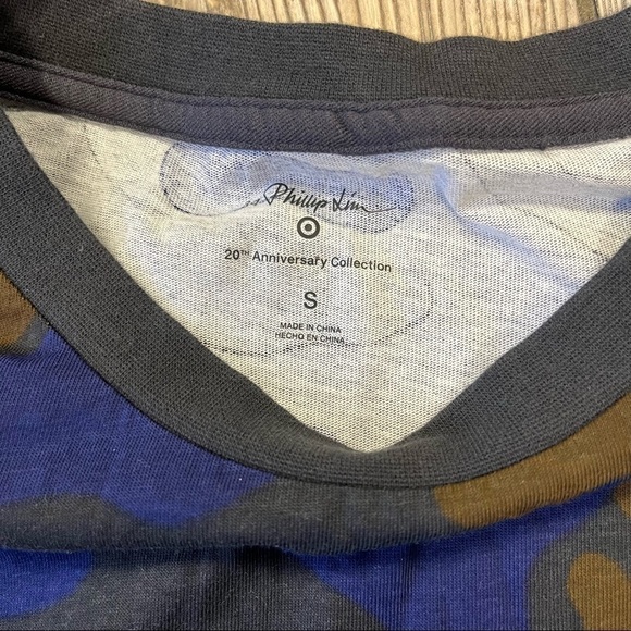 Phillip Lim Camo Shirt NWT Target Small Blue Green Brown - Picture 4 of 9
